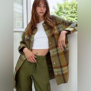 Wilfred Free THE GANNA LONG SHIRT JACKET in Prairie/Sage Mint